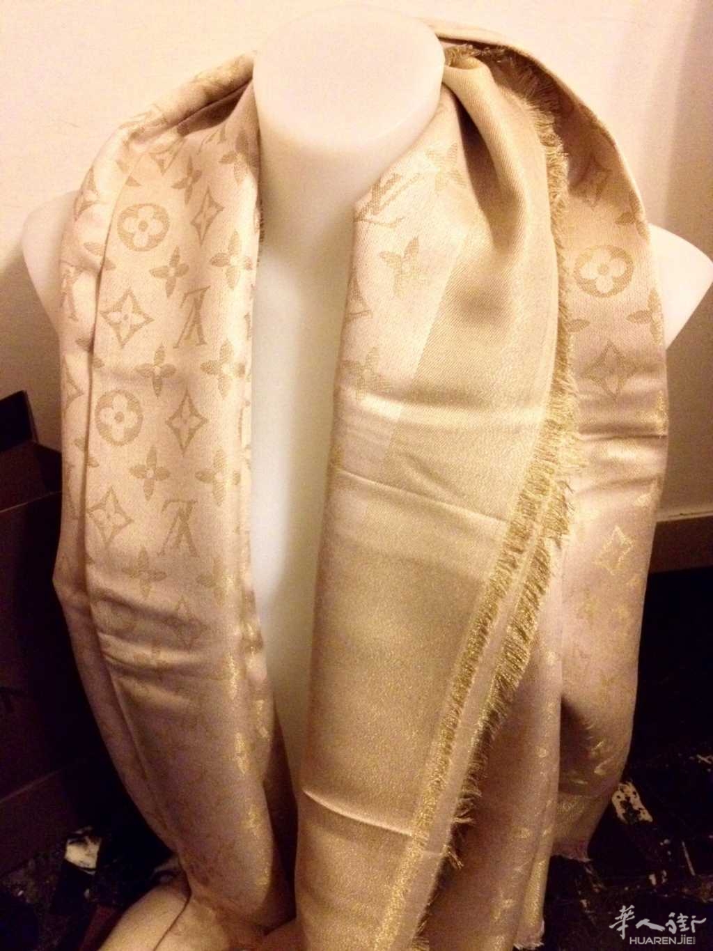 正品lv monogram shine 披肩 围巾 手慢无