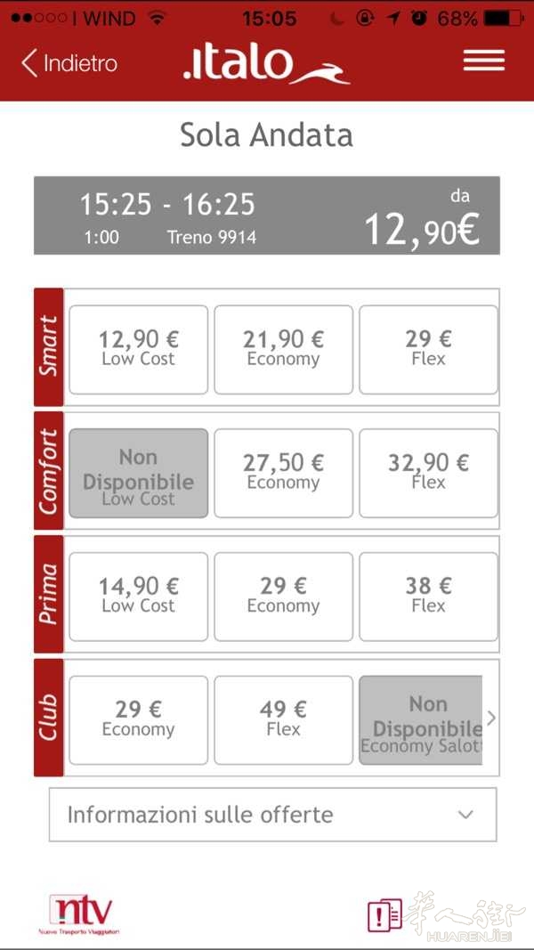 谁买个italo 的火车票 这个smart comfort prima