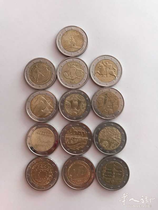 2欧元硬币图案收藏,谁同样爱好的,大家看看交