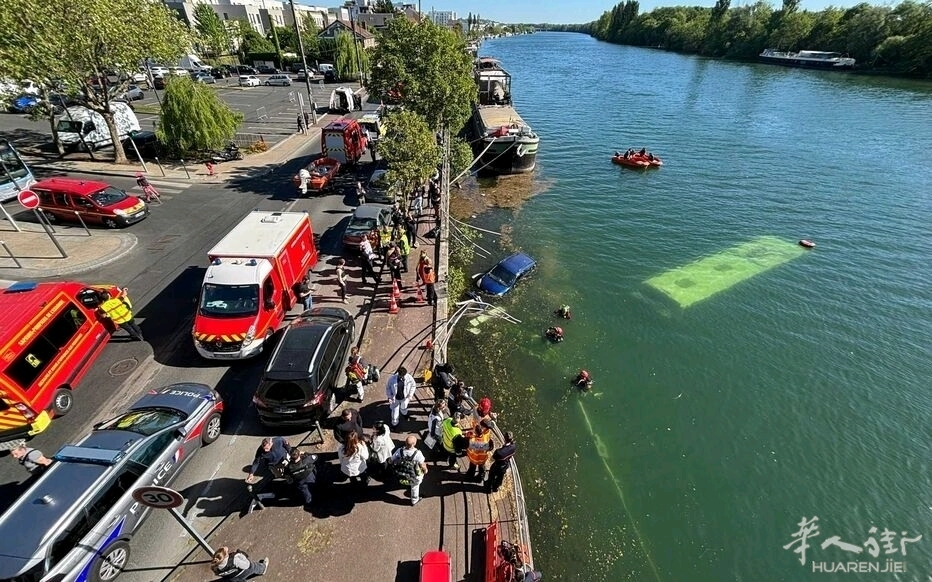 埃松省突发：一辆载有乘客的公交车坠入塞纳河，事发时由一名实习司机驾驶