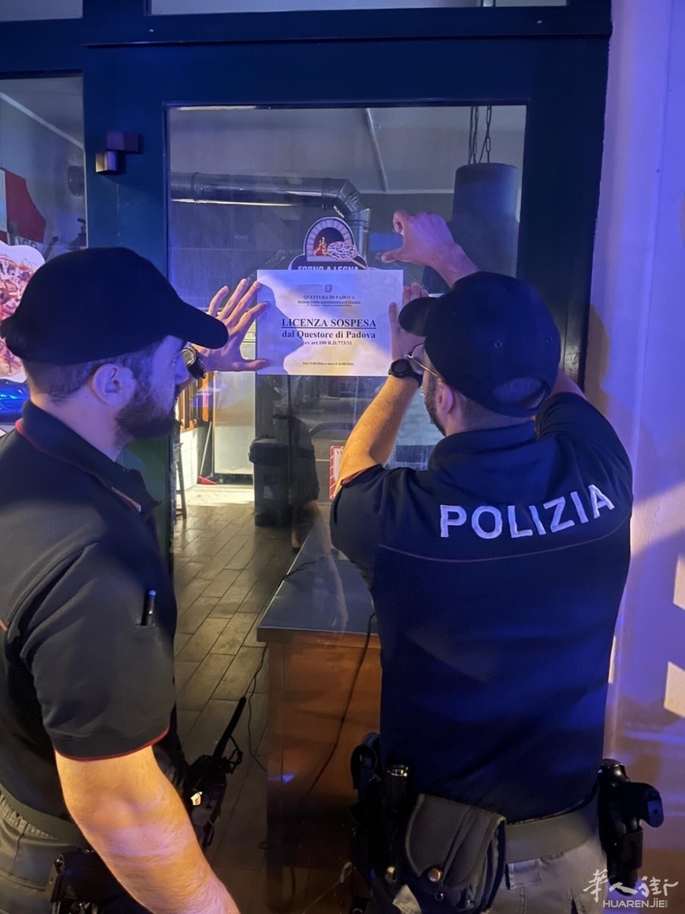 Il provvedimento notificato al gestore su richiesta del questore.jpg