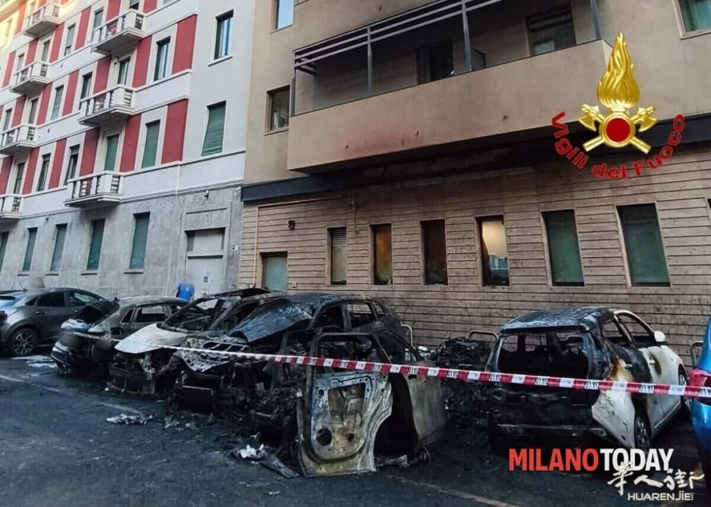 Le auto carbonizzate - Foto Vigili del fuoco (2).jpg
