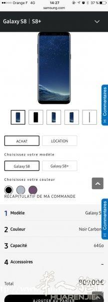 samsung S8 全新 未开封 680€