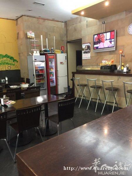 出售酒吧带餐馆，rambla poblanou步行街黄金地段，面积117大酒吧，装修新，办公楼，旅游，步行街生意好！