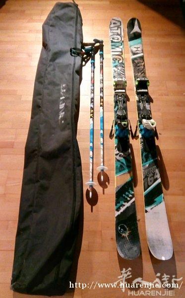 搬家甩卖 八成新 滑雪靴 和 滑雪板 滑雪杖