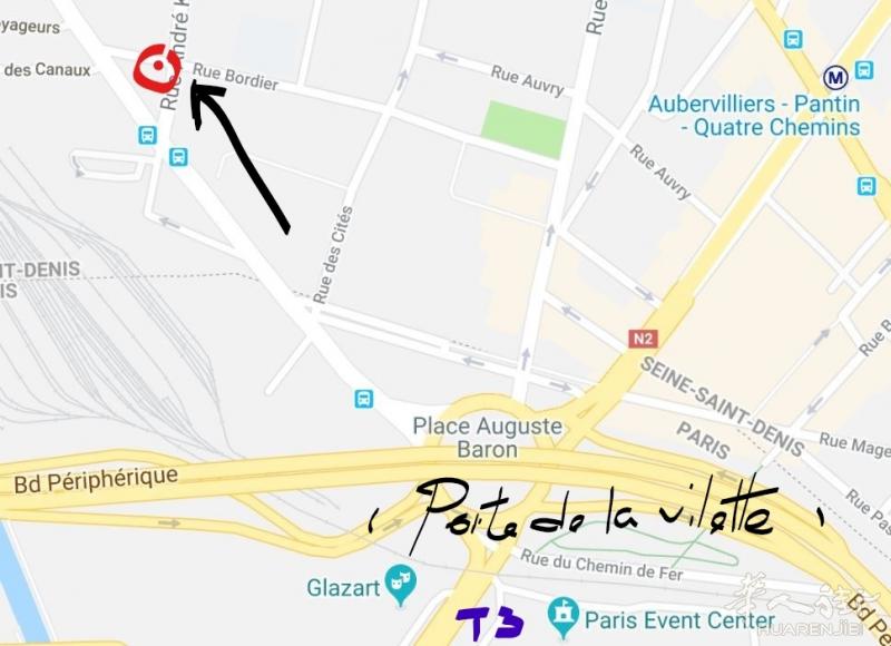 93区近porte de la Villette , 全新房出租.两房一厅 63m2 .中央暖气.有车位. 地铁6分钟