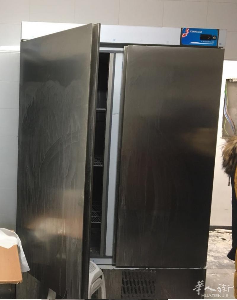 餐馆出售双门不锈钢冰箱