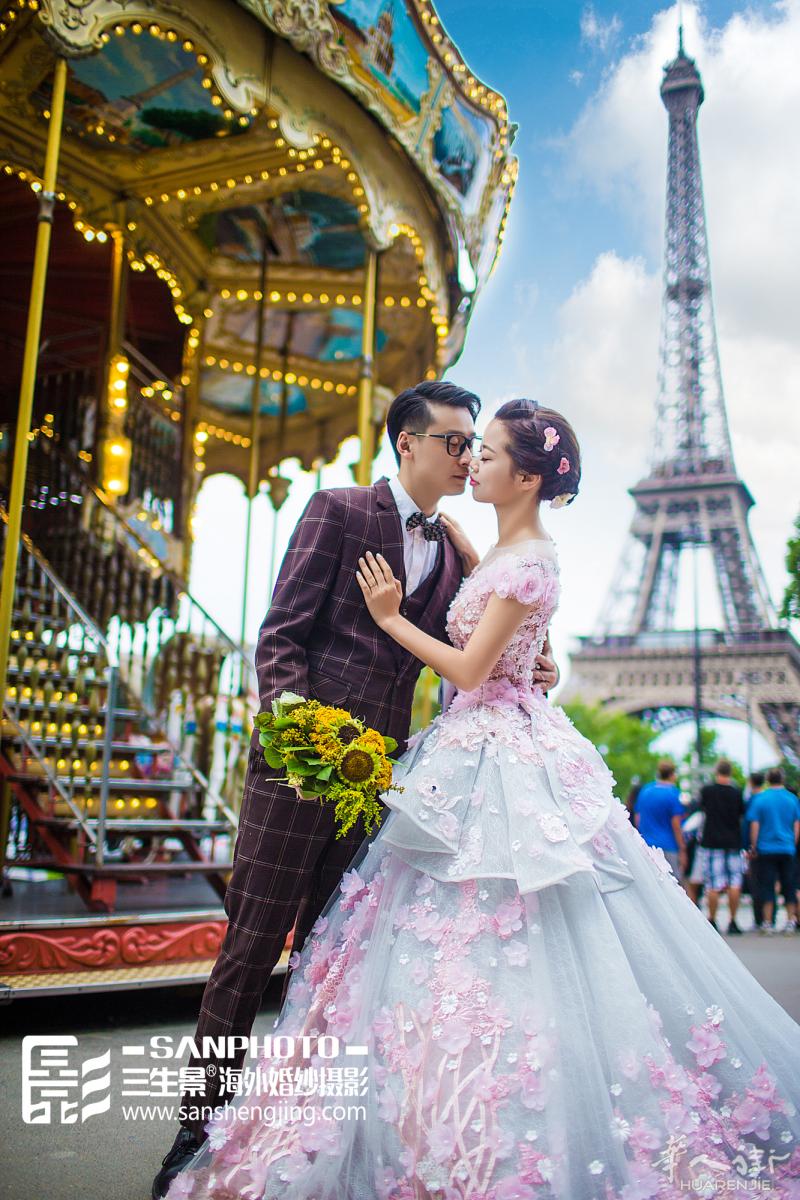 巴黎华人婚礼摄影摄像，外景婚纱照，城堡婚纱摄影。