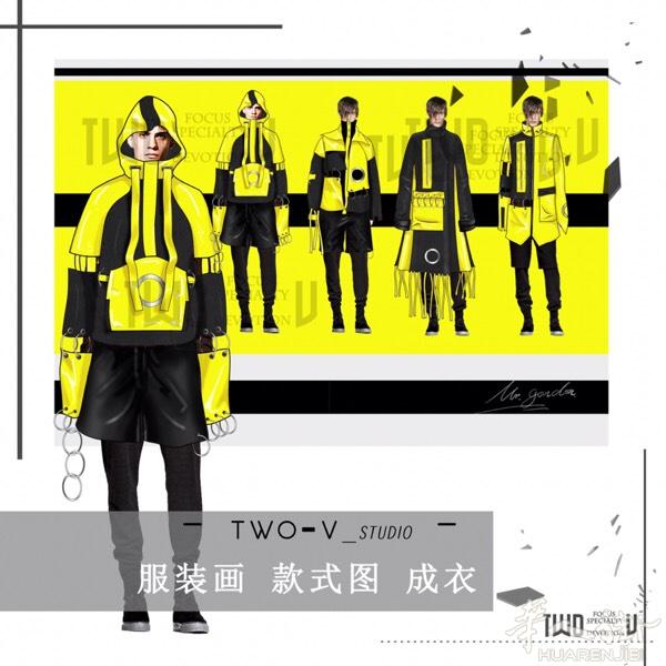 服装系列个人定制成衣大赛作品制作毕业设计图效果图款式图打版