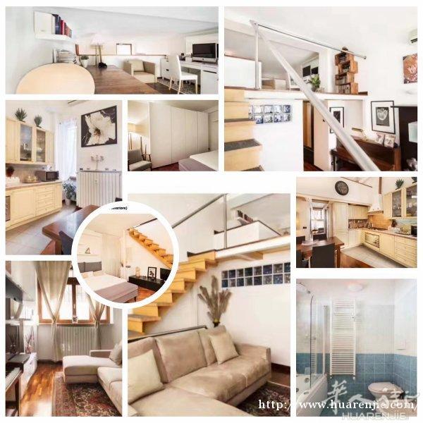 Corvetto 地铁口精装三层Loft，1200€（月租金）包物业水暖气，六月起租（可短租，时间自由安排）