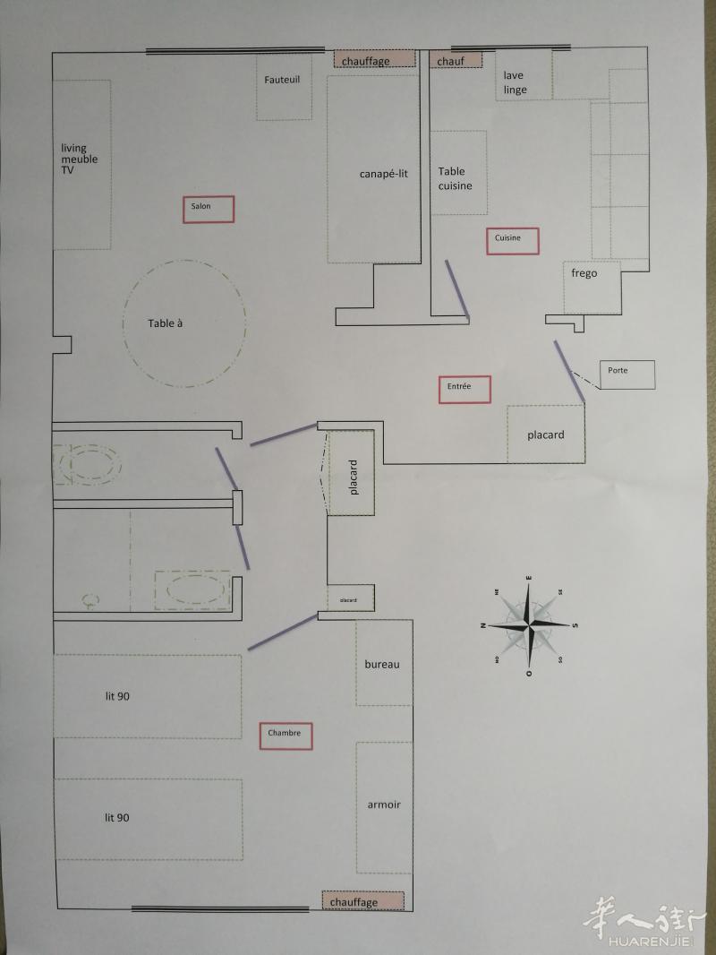 94省 Fontenay sous Bois 整套长租,一房一厅，家具齐全，适合两个学生合租。