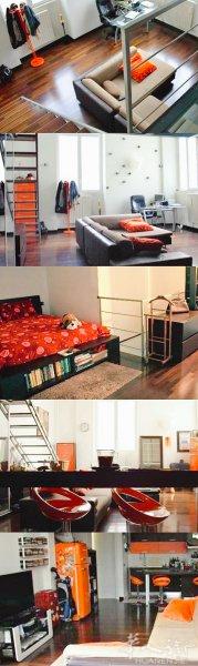 （豪宅级）米兰运河（近Naba/欧设/Bocconi/圣心/IULM）超大精装修双层Loft，面积100mq，租金1300€（含物业），采光好，木质地板，家具高