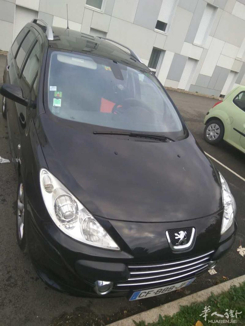 回国卖车 大标志黑色 peugeot 307 sw 车牌888