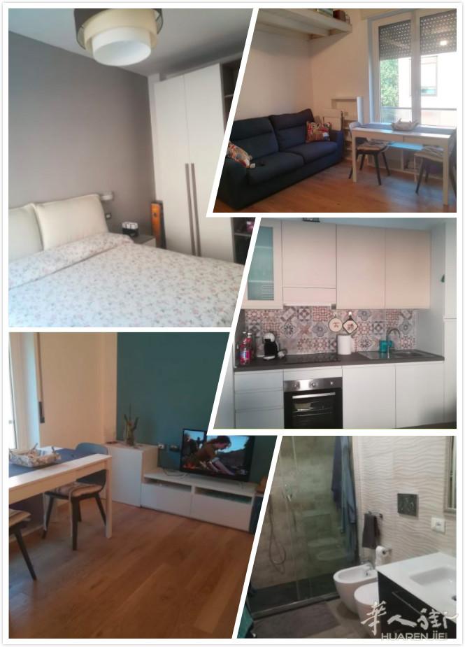 米兰，红线/紫线Lotto地铁，精装修一室一厅，租金950€（包物业水暖气）高性价比，家具一应俱全，生活与出行超方便，可预订