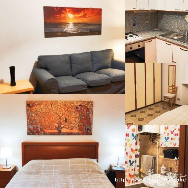 黄线Corvetto精致一室一厅，租金800€，地址via Bessarione 34，明天（周三）下午15.30看房