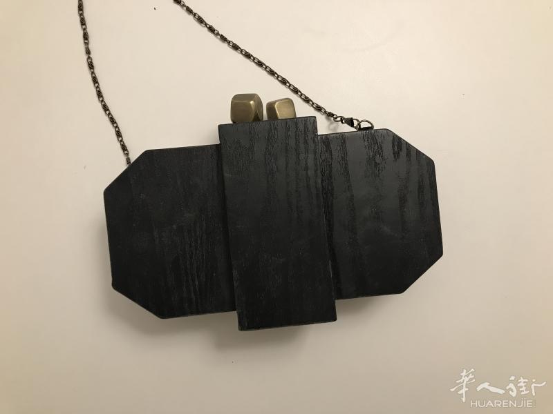[95成新] 小众设计师 全手工木质 礼服包 原价130欧元 约25cm*10*7