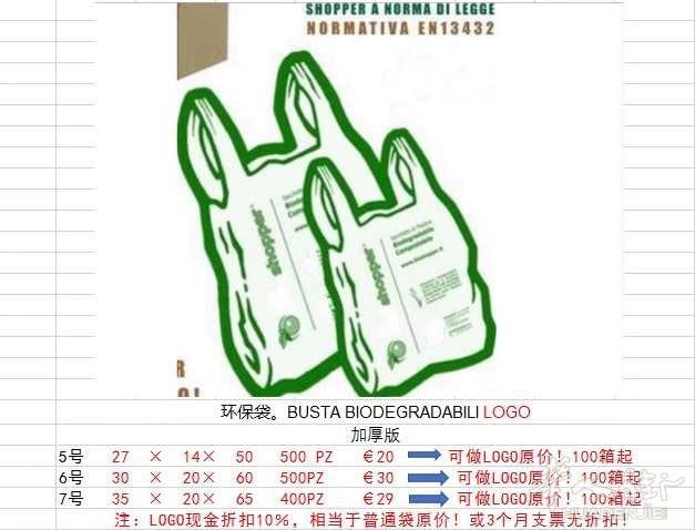 工厂直销专业合格环保袋！全意大利7箱包邮起送岛内20！LOGO原价定制