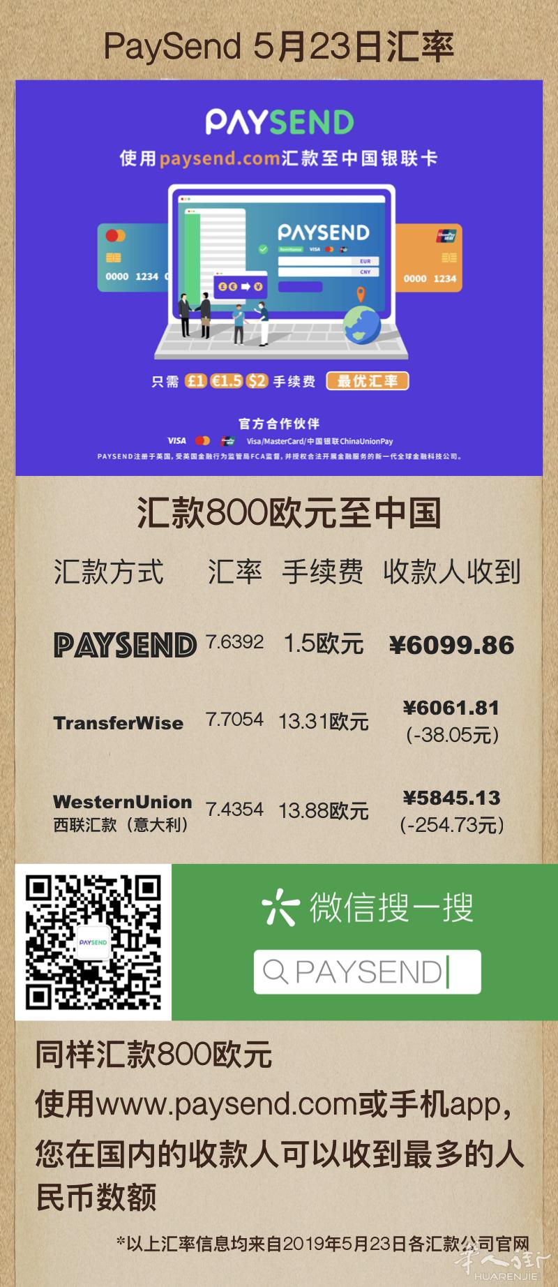 【只需1.5欧元】人民币即刻到账银联卡|每日最优汇率！对比西联汇款，可多收254人民币！