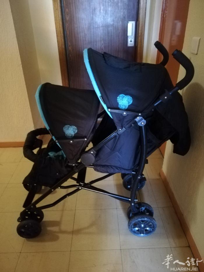 因为孩子大了，出售9成新婴儿床30€，一辆8成新婴儿双座手推车50€，半自动热奶