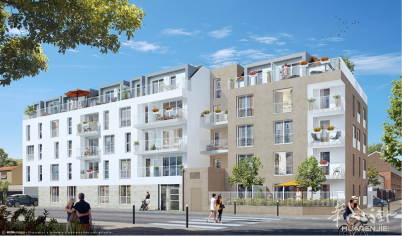 93省 Bobigny 新楼盘距T1Pont de Bondy600米 多条公交线路 现代风格建筑 居住面积适中 社区安静