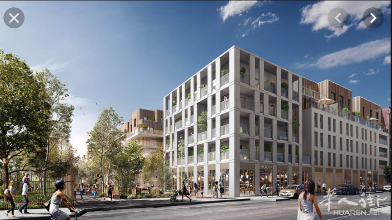 92省Asnières Sur Seine 新楼盘离地铁13号线800米 步行5分钟到商业区 楼顶上建别墅