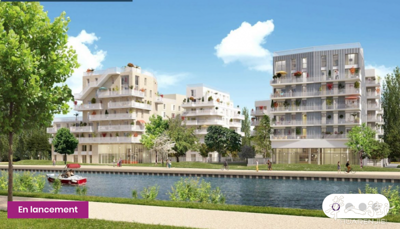 93省 Bondy 新型环保社区 沿运河L'Ourcq 近T-Zen 3和地铁15号线 TVA5,5%!!!