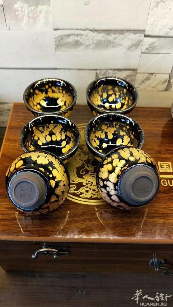 出手一套24K镀金茶具，12件套装，全新，没用过，