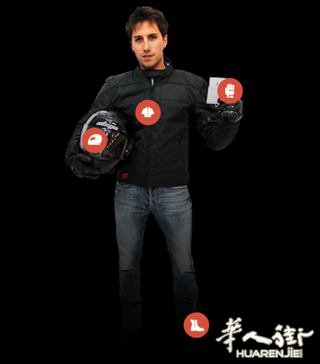 低价几乎全新转让摩托车服+头盔+摩托鞋+手套共4件