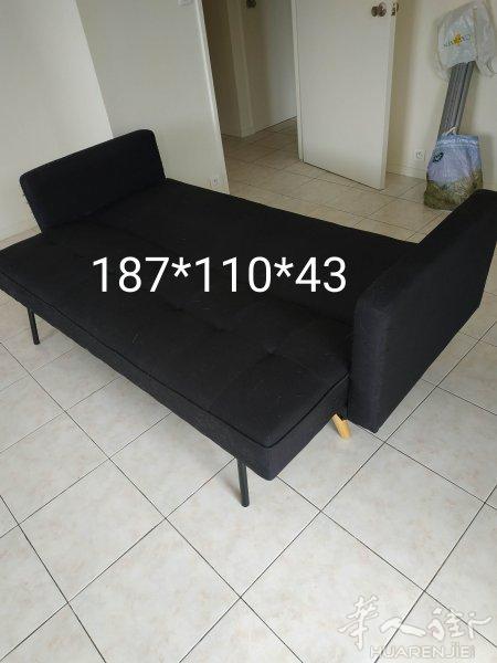黑色沙发床出让0663128947