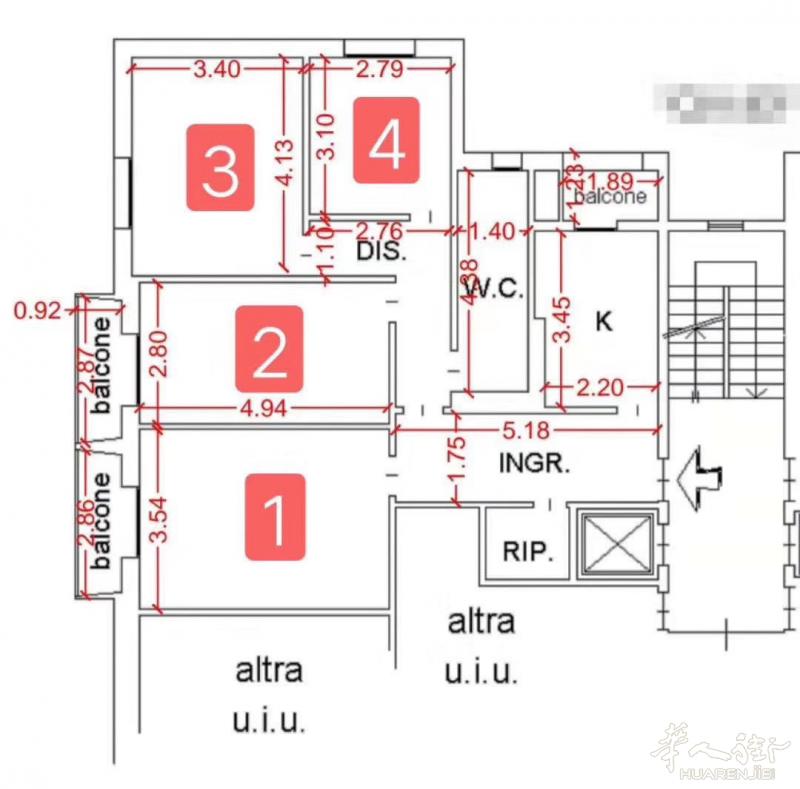 Affori FN 全新装修100平大四室一卫 2400 可分租可整租