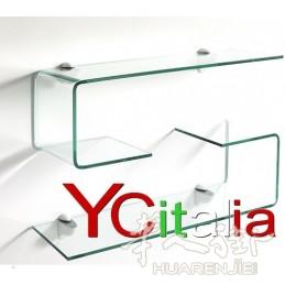 Mensola in vetro curva cm L 100 x P 20,5