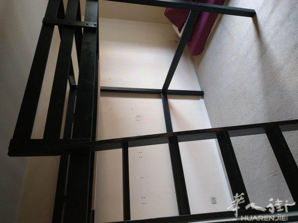 全木双人高架床出让或交换双人床床垫全单人床冰箱洗衣木机笄家俱