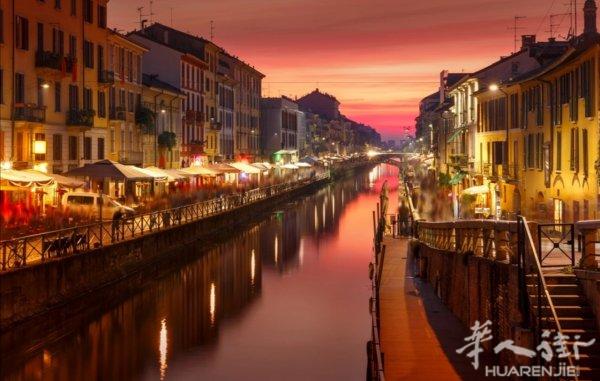 米兰餐厅zona navigli darsena 热闹地段