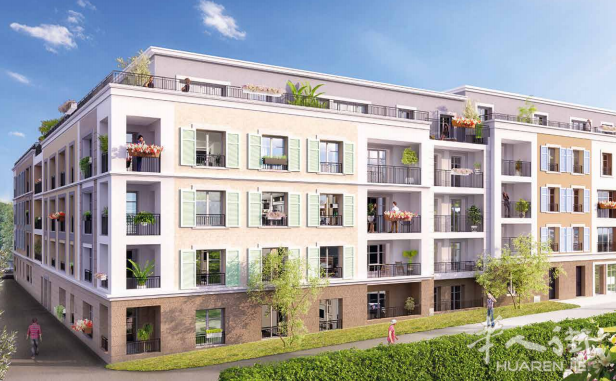 大巴黎95省SARCELLES现代公寓，自住享增值税减免！自住价16.3W欧起享43平米一室一厅+车位！