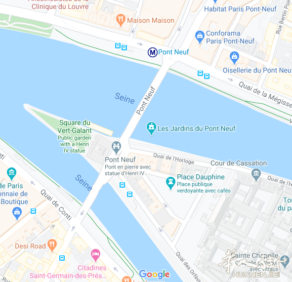 1区Pont Neuf/ Ile de Cité岛上尖顶部临塞纳河老外餐馆拍卖 - 适做各类有特色或高等级亚洲餐或旅游餐