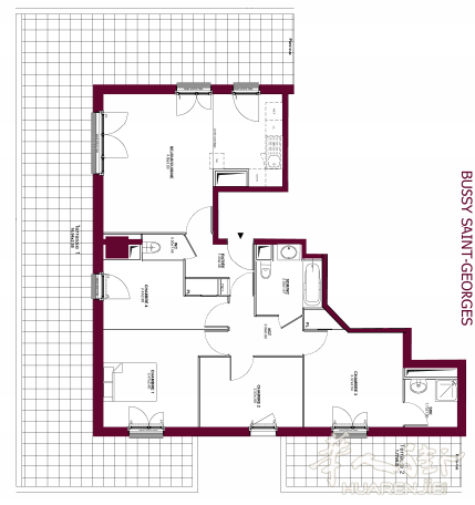 77省小富人区Bussy Saint Georges现代公寓,住新房无需久等,现在订购送写字费