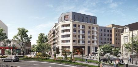 大巴黎94省CHAMPIGNY SUR MARNE地铁快线房,复式两室一厅带观景露台