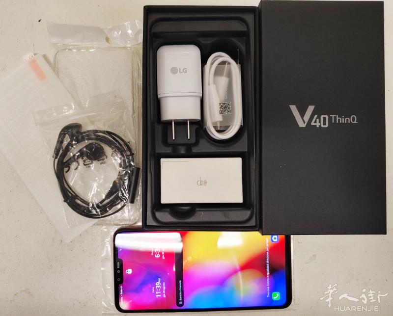 ​出外观99新二手红色 LG v40手机，骁龙845处理器，6+128g，6.4寸2k高清屏，可插存储卡，可无线充电