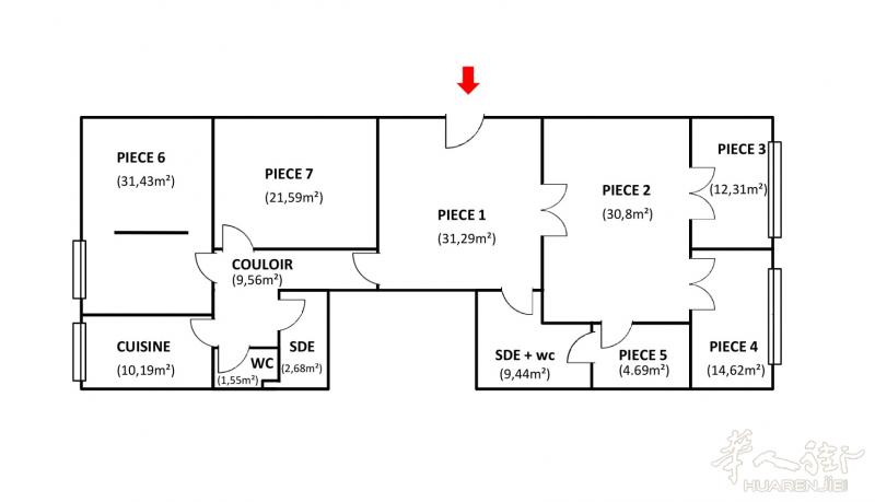 93 Bagnolet 180m²办公室带住家出售 地铁500米