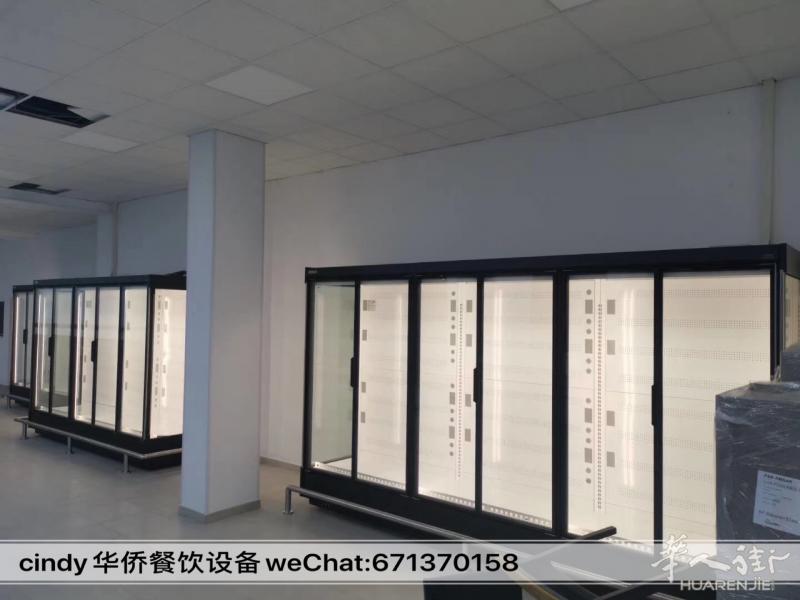订制超市连排多门冰箱展示柜，专业风房订制等，马达分体或连体