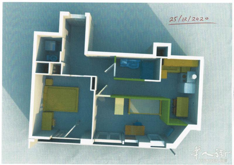 La Defense 92金融区商业附近, 45平方全新公寓, 2个房间家具配备齐全