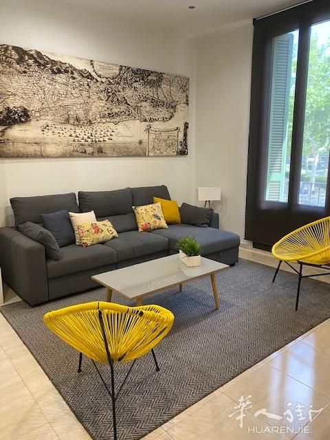位于L1号地铁线gran vía 大街 最近的地铁口urgell 3室1厅整租1800€/月
