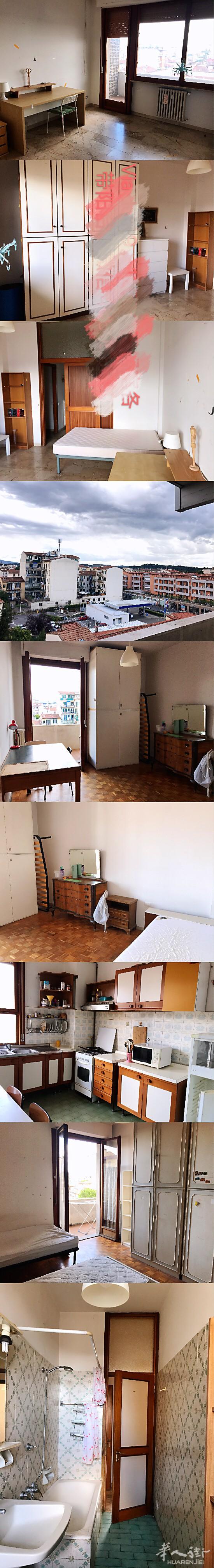 Firenze近Novoli！via doni 9，1100€包物业包暖，三间大居室各带阳台🏡🏡一厨一卫一杂物间。楼下公交市中心，轻轨，Esselunga