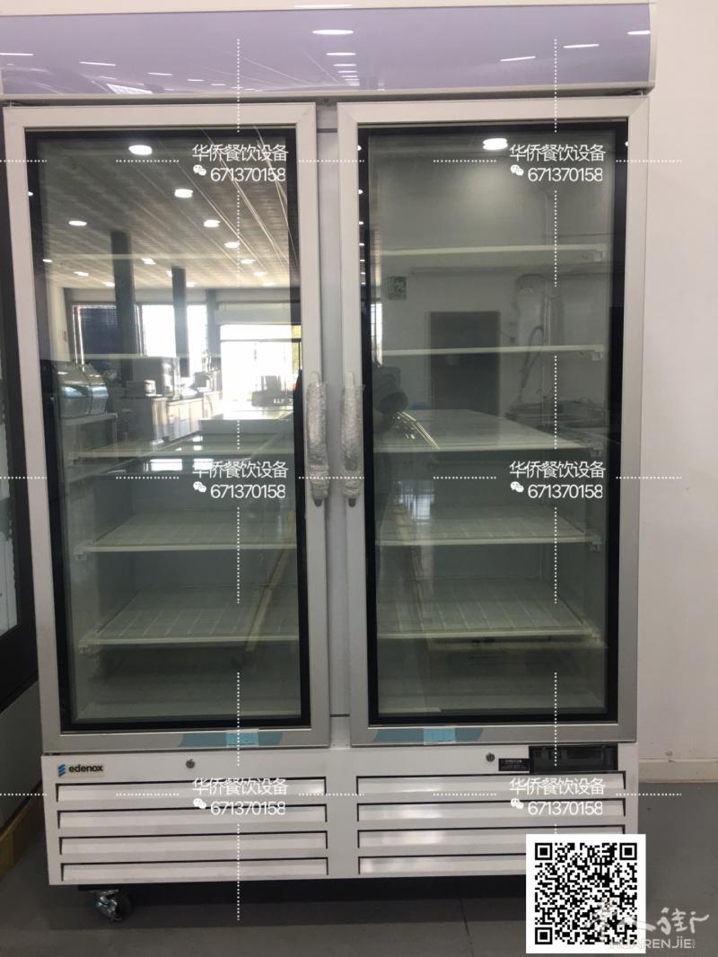 出售立式双玻璃门硬冰,可放蛋糕、冰激凌、硬冰海鲜、硬冰食品等,温度-22°,