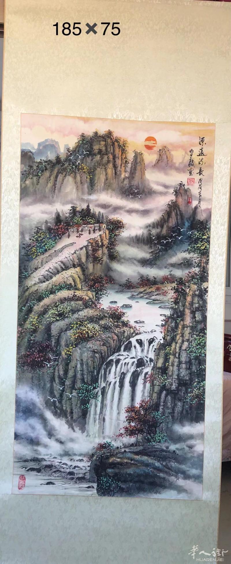出售国画： 山水，牡丹，雄鸡，桃