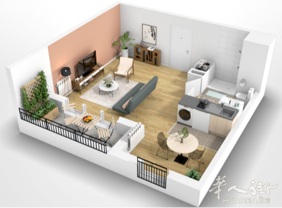 78省HOUILLES 市中心洋房,最棒的一套单身公寓带阳台车位