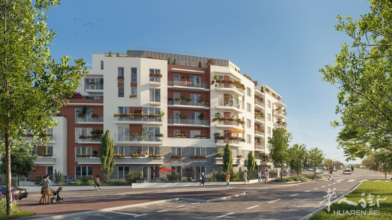 93省Livry-Gargan花园社区紧邻市政中心，19.8W欧享R+1楼坐北朝南40.6平米一室一厅+4.4平米阳台+车位