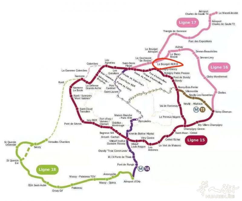 双地铁快线房。RER B线、地铁16、地铁17步行2分钟，有TVA5.5％！