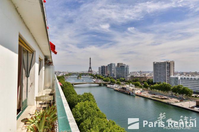 小巴黎16区富人区Auteuil埃菲尔铁塔景两居室公寓待租 － quai Louis Blériot