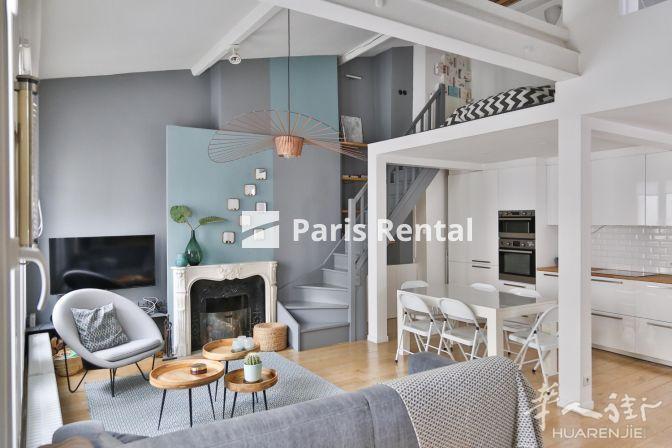 巴黎玛黑区Le Marais两居室duplex复式公寓待租 - rue Ferdinand Duval